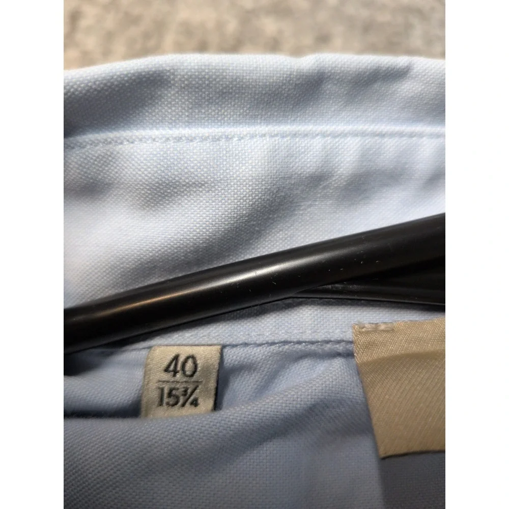 Gucci Uniform Mens Light Blue Oxford Button Down Shirt Size 15.75 40 Long Sleeve